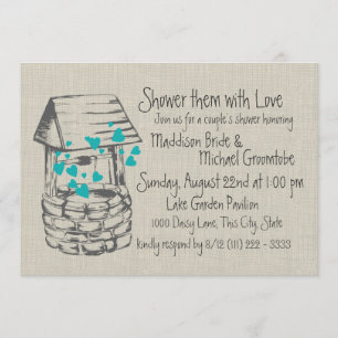 Wishing Well Couples Shower Invitation