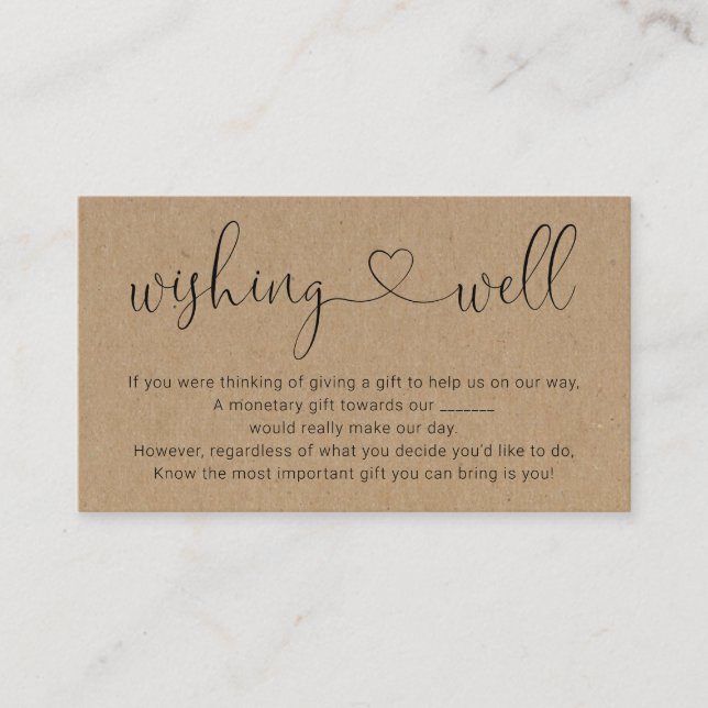 Wishing Well for Faire-part de mariage - Rustique (Devant)