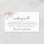 Wishing Well For Wedding Invitation Honeymoon Gift<br><div class="desc">Wishing Well Info Enclosure Card Floral Rose
New delicate simply fashionable wedding collection 
 You can change the colour of the background. 
 For more customization,  new ideas please sent me a mail
 Have a special time!
 FlorenceK design</div>