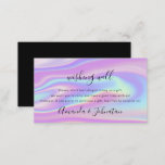 Wishing Well For Wedding Sterling Gift Holographic Business Card<br><div class="desc">Wishing Well Info Enclosure Card  Rose
New delicate simply fashionable wedding collection 
 You can change the colour of the background. 
 For more customization,  new ideas please sent me a mail
 Have a special time!
 FlorenceK design</div>