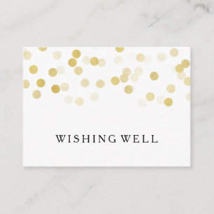 Wishing Well Gold Foil Glitter Lights Enclosure Card