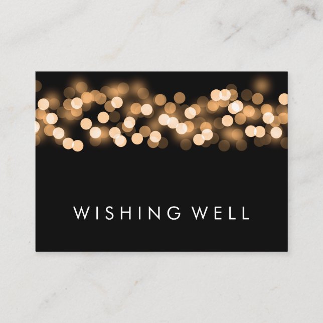Wishing Well Gold Hollywood Glam Enclosure Card (Front)