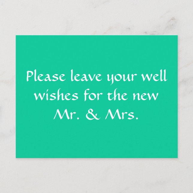 wishing well sign postcard (Front)