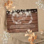 Wishing Well String Lights Rustic Wood Wedding Enclosure Card<br><div class="desc">This elegant rustic wedding wishing well enclosure card featuring pretty string lights and hand-drawn floral can be personalized with your special message and names on a wood panels background. Designed by Thisisnotme©</div>