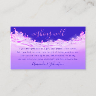 Wishing Well Wedding Dollar Gift Money Pink Blue Business Card