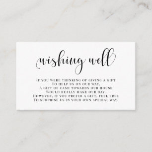 Wishing Well Wedding Invite Insert Enclosure Card