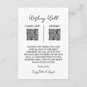 Wishing Well Wedding QR Code Enclosure Card