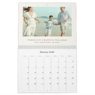Wishing You a Beautiful Year Ahead Family Photo 26 Calendar