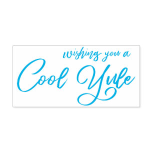 Wishing You A Cool Yule Modern Script Self-inking Stamp