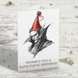 Wishing you a Fang-tastic birthday Vampire  Card<br><div class="desc">This design may be personalized by choosing the Edit Design option. You may also transfer onto other items. Contact me at colorflowcreations@gmail.com or use the chat option at the top of the page if you wish to have this design on another product or need assistance. See more of my designs...</div>
