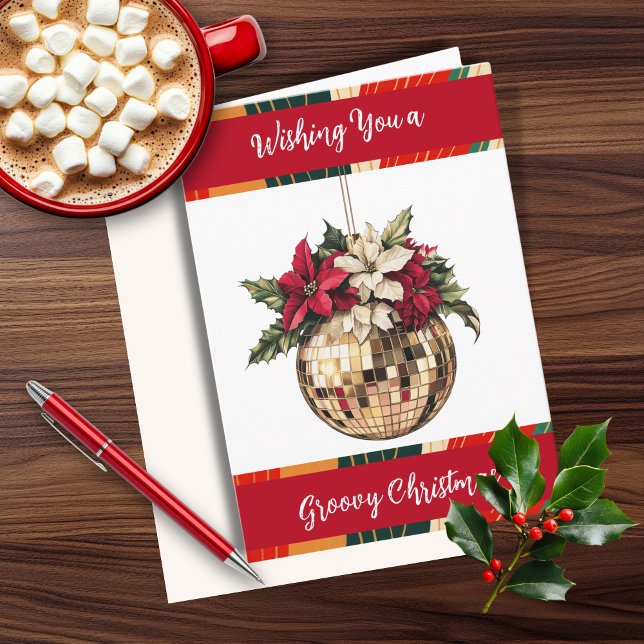 Wishing You a Groovy Christmas | Disco Ball Card (Creator Uploaded)