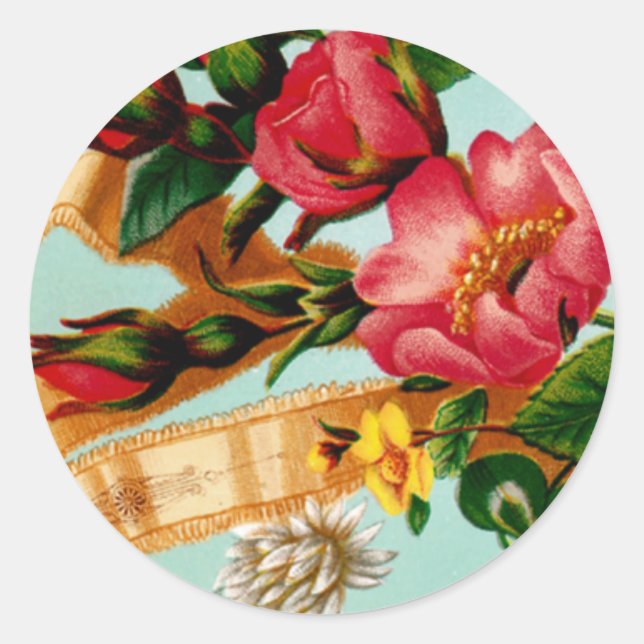 Wishing You a Happy Christmas Classic Round Sticker (Front)