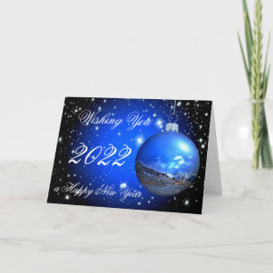 Wishing you a happy new year 2022 holiday card