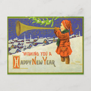 Wishing You a Happy New Year Holiday Postcard