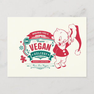 Wishing You A Happy Vegan Holiday Postcard