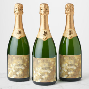 Wishing You a Healthy, Normal, Boring New Year! Sparkling Wine Label