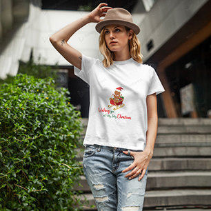 Wishing you a holly jolly Christmas Cookies Deer T-Shirt