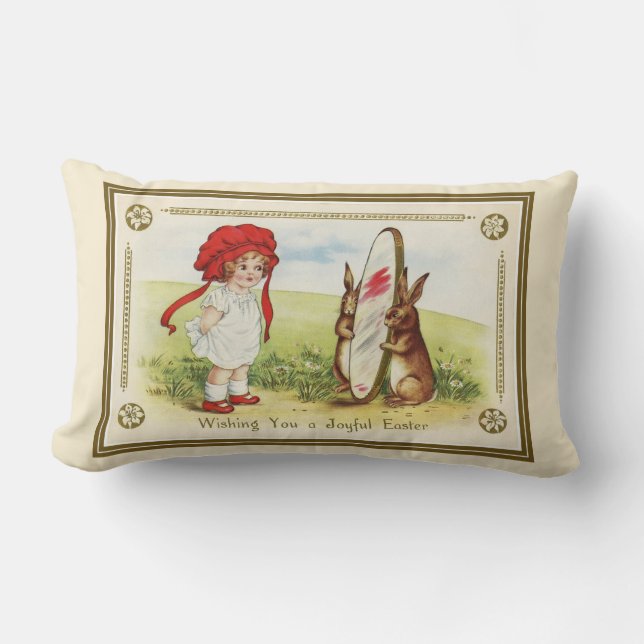 Wishing You a Joyful Easter Lumbar Pillow (Front)