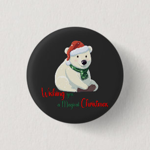 Wishing you a magical Christmas Beer 1 Inch Round Button