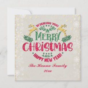 Wishing You a Merry Christmas & a Happy New Year Invitation