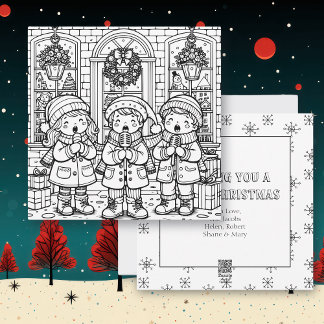 Wishing You a Merry Christmas | Colour Me Holiday Card