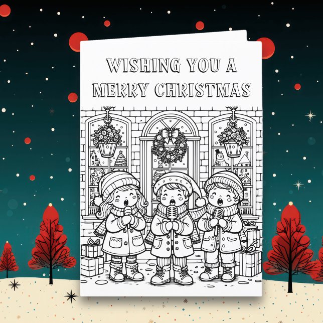 Wishing You a Merry Christmas | Colour Me Holiday Card (Creator Uploaded)
