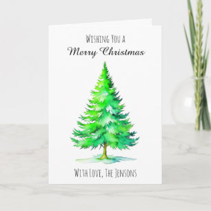 Wishing You a Merry Christmas Personalized Card