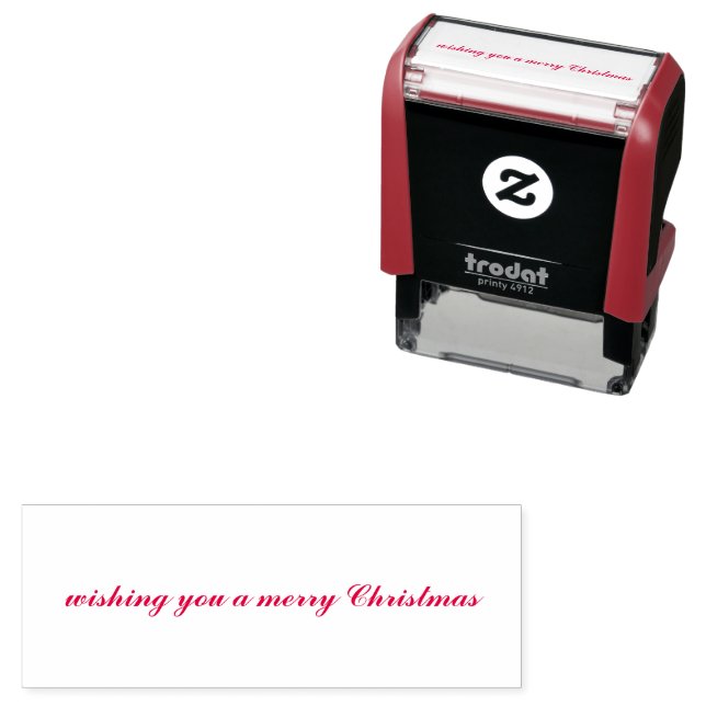 wishing you a merry Christmas Script Self-inking Stamp (In Situ)