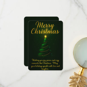 - "Wishing You a Merry Christmas" Thank You Card