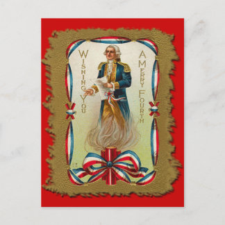 Wishing You a Merry Fourth of July Holiday Postcard