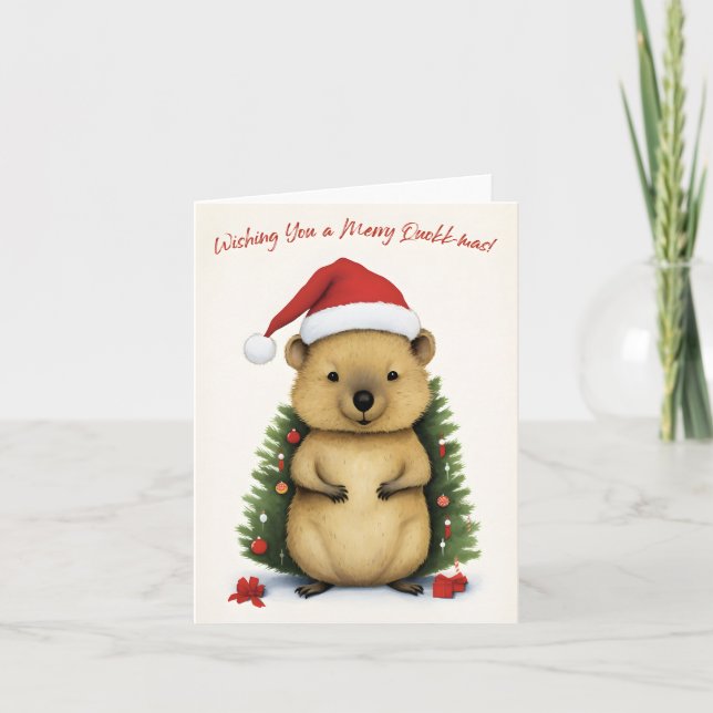 Wishing you a Merry Quokka Christmas - Card (Front)