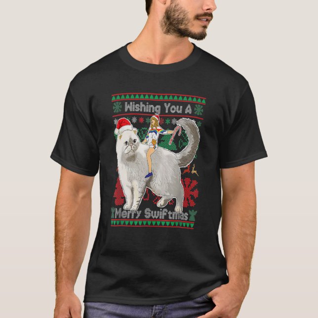 Wishing You A Merry Swiftmas Ugly Christmas Sweate T-Shirt (Front)