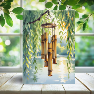 Wishing You a Peaceful Birthday Weeping Willow Card