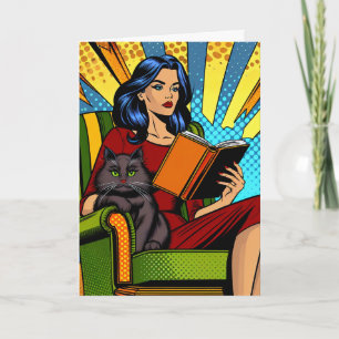 Wishing you a Purr-fect Birthday Pop Art Card