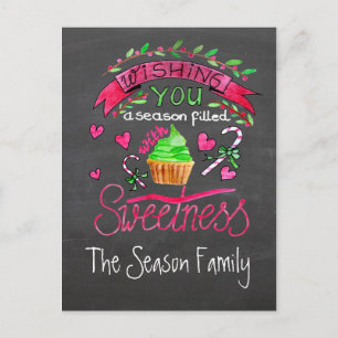 Wishing you a season filled with sweetness postcard