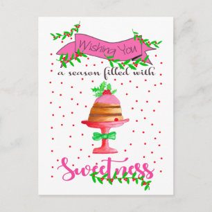 Wishing you a season filled with sweetness postcard