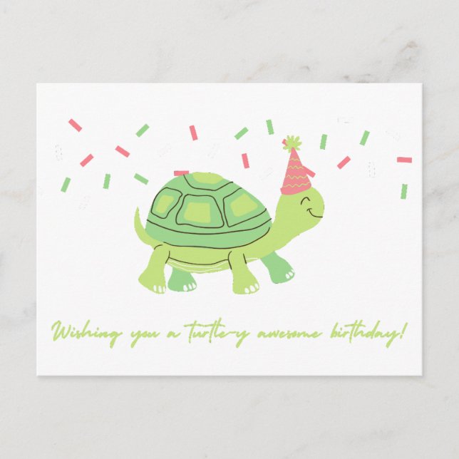 Wishing you a turtle-y awesome birthday! Card (Front)