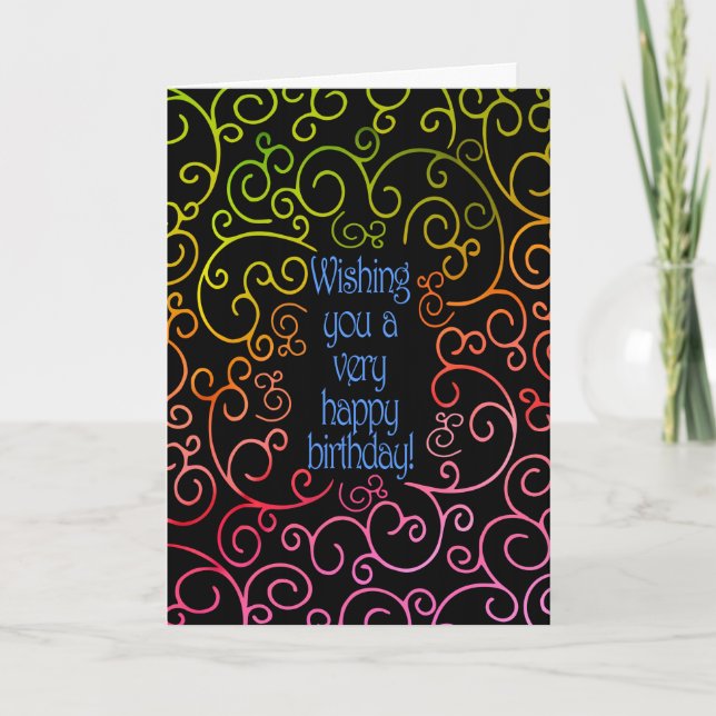 Wishing You a Very Happy Birthday Card (Front)