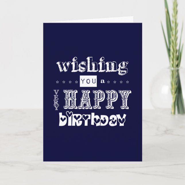 Wishing You a Very Happy Birthday Card (Front)