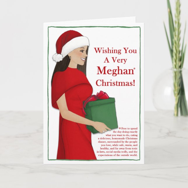 Wishing You A Very Meghan Christmas Card (Front)