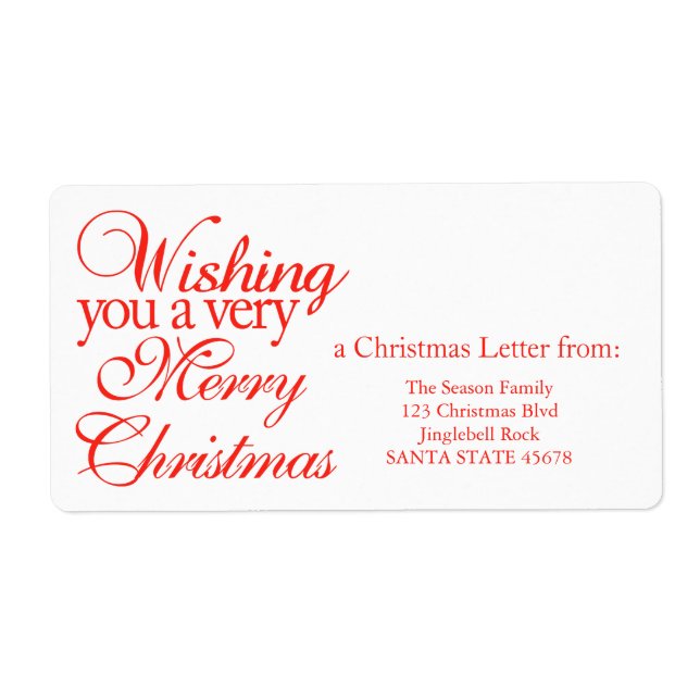 Wishing you a very merry christmas ! (Devant)