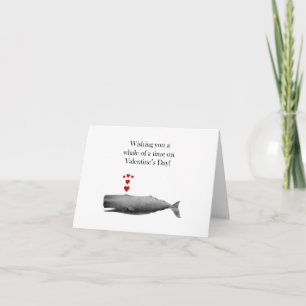 Wishing you a Whale of a time on Valentine's Day Holiday Card