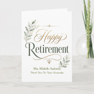 Wishing You A Wonderful Retirement Personalized Card