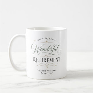 Wishing You A Wonderful Retirement Personalized Na Coffee Mug