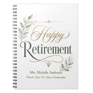 Wishing You A Wonderful Retirement Personalized Notebook