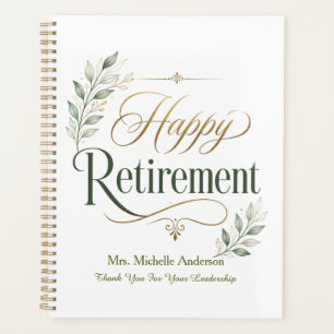 Wishing You A Wonderful Retirement Personalized Planner
