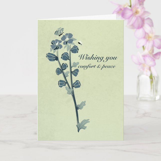 Wishing You Comfort and Peace sympathy card (Orchid)