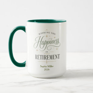 Wishing You Happiness In Retirement Personalized  Mug
