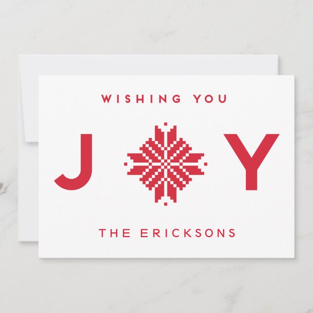 Wishing You Joy Christmas Holiday Personalized (Front)