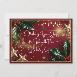 "Wishing You Joy & Warmth" Christmas Card